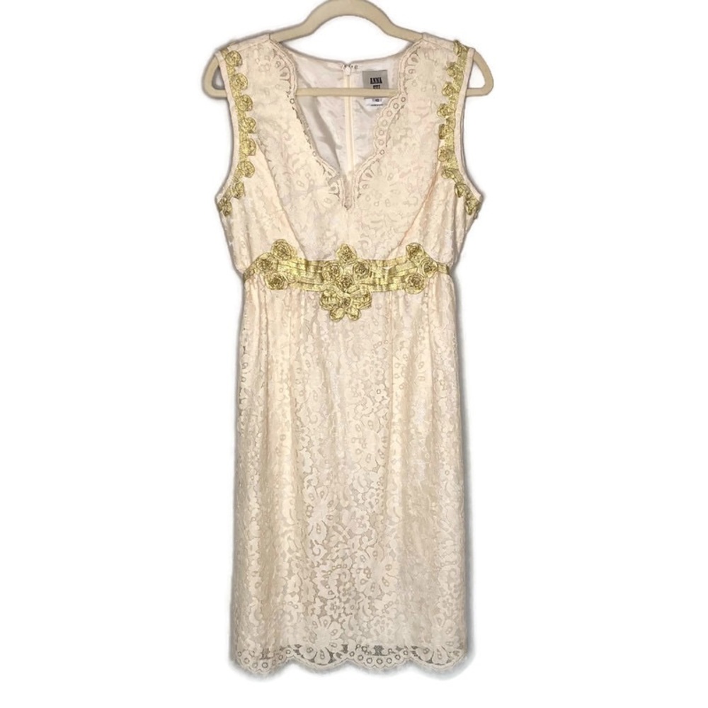 Anthro Cream Anna Sui Lonoke Antique Lace Dress - Picture 8 of 8